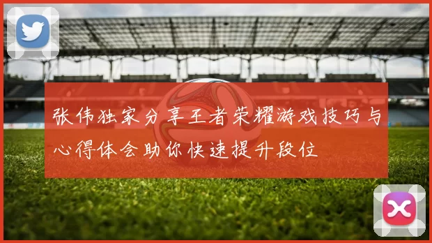 张伟独家分享王者荣耀游戏技巧与心得体会助你快速提升段位